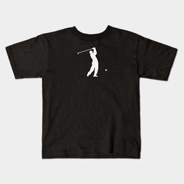 Golf Player Kids T-Shirt by Charm Clothing